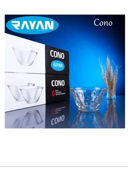 Cono Maria 6'lı Büyük Cam Kase ROYALEKS-69816
