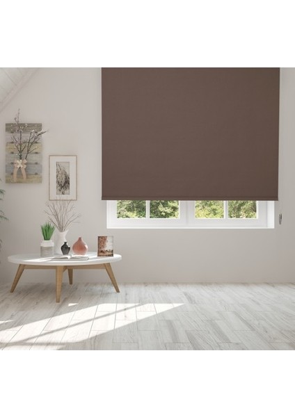 Home Tatlı Kahve Rengi Düz Mekanize Stor Perde Yüksek Kalite Metropol Serisi fiyatları