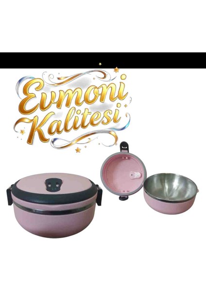 Beslenme ve Yiyecek Taşıma Kabı Vakumlu Sızdırmaz Kapak Paslanmaz Çelik Iç Kaplama