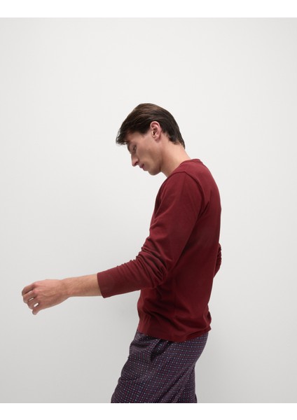 Saf Pamuklu Desenli Uzun Kollu Pijama Takımı fırsatları