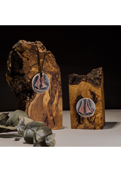 Yelkenli Seramik Kolye – Stres ve Denge Kolyesi fırsatları