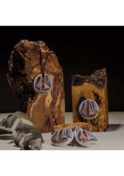 Yelkenli Seramik Kolye – Stres ve Denge Kolyesi indirimleri