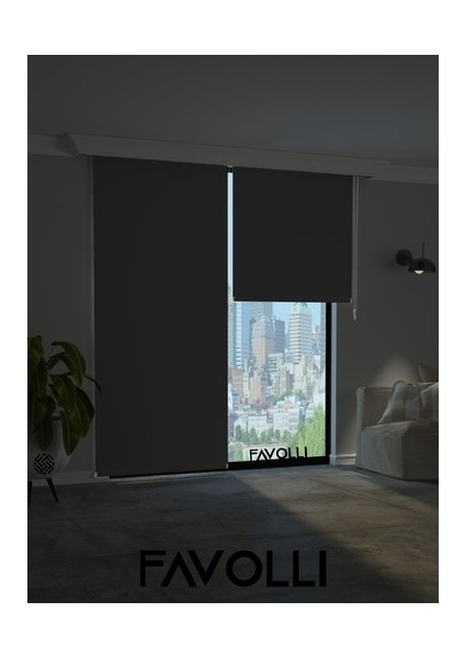 Koyu Gri Blackout Stor Perde Ithal Metal Kasa Tam Karartma Özelliği 90x260 cm fiyatları