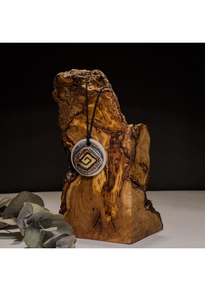 Toprak Spiral Desenli Seramik Kolye – Stres ve Denge Kolyesi modelleri