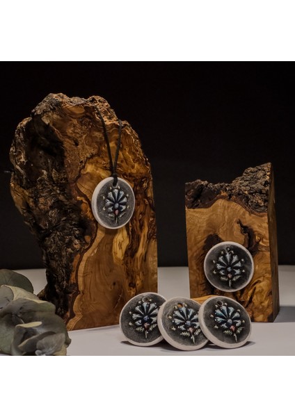 Gece Açan Çiçek Seramik Kolye – Stres ve Denge Kolyesi indirimleri