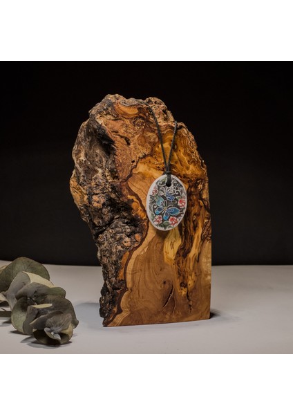 Çiçek Bahçesi Seramik Kolye – Stres ve Denge Kolyesi