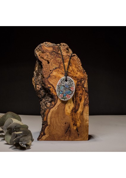 Çiçek Bahçesi Seramik Kolye – Stres ve Denge Kolyesi fiyatları