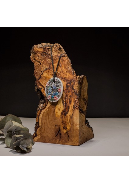 Çiçek Bahçesi Seramik Kolye – Stres ve Denge Kolyesi modelleri