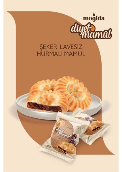 Diyet Mamül Şekersiz Atıştırmalık 1 Kutu = 12 Adet Hurmalı Mamül