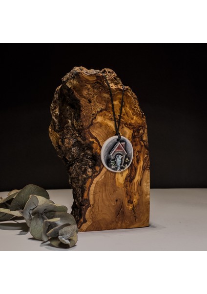 Kuş Evi Desenli Seramik Kolye – Stres ve Denge Kolyesi fiyatları