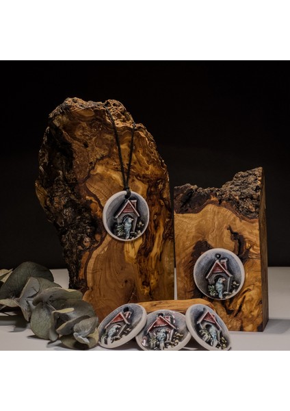 Kuş Evi Desenli Seramik Kolye – Stres ve Denge Kolyesi indirimleri