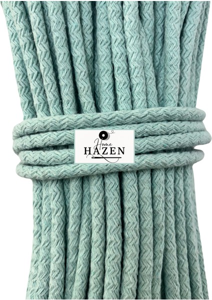 Kordon Ip Pamuklu 6-7mm 45-50 Metre 1 kg Ip Sepet Supla Çanta Ipi Çok Amaçlı Ip - Mint Yeşili