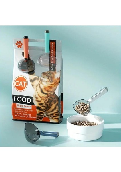 Klipsli Kedi Köpek Mama Kepçesi 180 ml Ölçekli Erzak Bakliyat Un Baharat Kahve Ölçü Kaşığı Küreği fiyatları