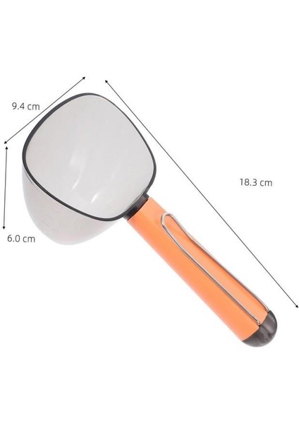 Klipsli Kedi Köpek Mama Kepçesi 180 ml Ölçekli Erzak Bakliyat Un Baharat Kahve Ölçü Kaşığı Küreği modelleri