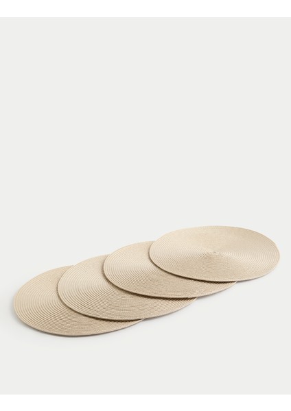 4'lü Yuvarlak Örgü Amerikan Servis Seti