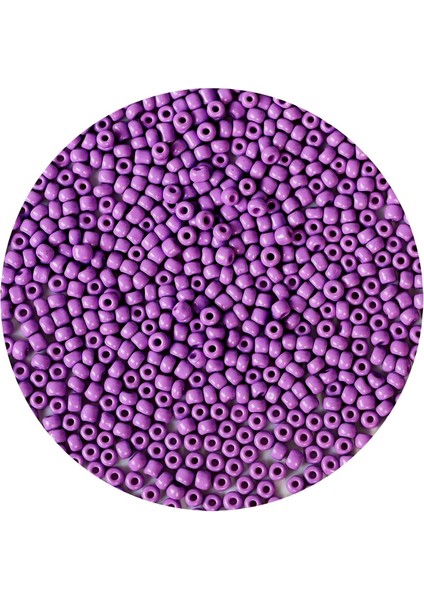 Mor Renk 4 mm Yaklaşık 660 Adet / 60 Gram Cam Boncuk Oya Yazma Bileklik ve Kolye indirimleri