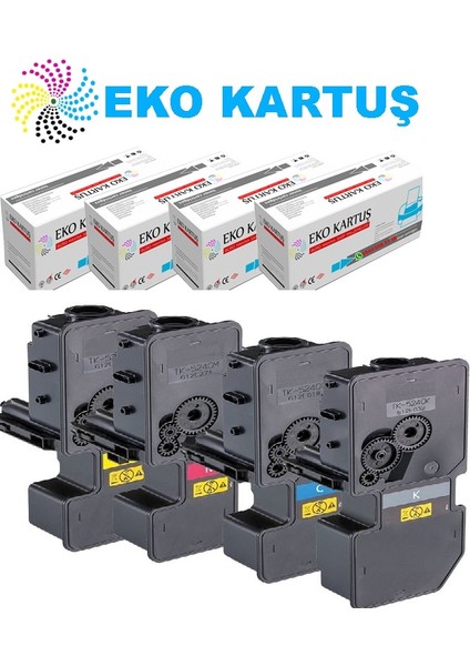 Kyocera Mita TK-5220 Set 4 Renk Muadil Toner P5021/M5521/M5021