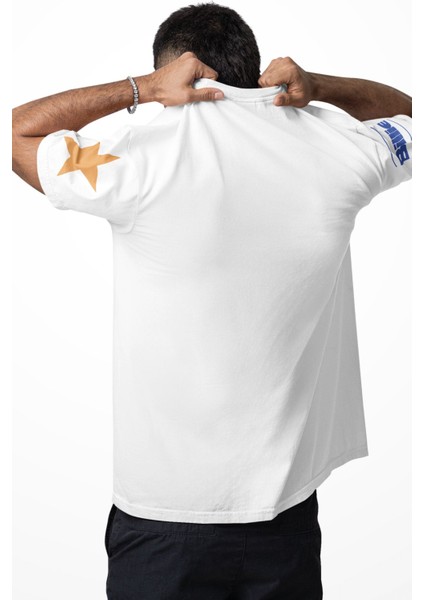 Unisex Be Billie Star Kol Baskılı Tişört, Oversize Billie Eilish Temalı Bisiklet Yaka T-Shirt fiyatları