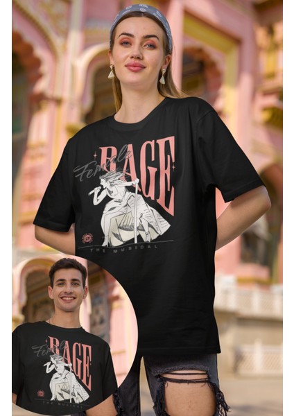 Unisex Female Rage The Musical Baskılı Tişört, Oversize Taylor Swift Temalı T-Shirt