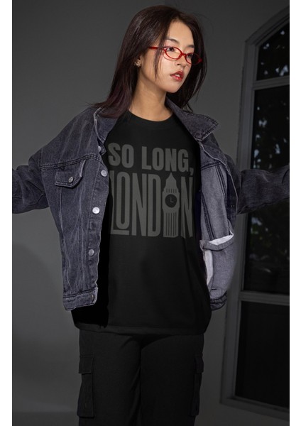 Unisex So Long London Yazılı Tişört, Oversize Taylor Swift Baskılı T-Shirt fiyatları