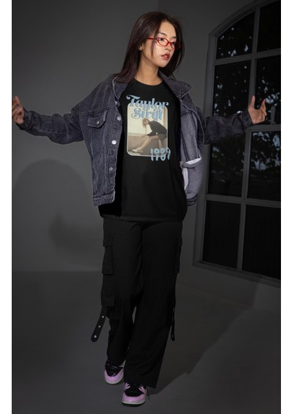 Unisex Taylor Swift 1989 Resim Baskılı Tişört, Oversize Müzik Temalı T-Shirt fiyatları