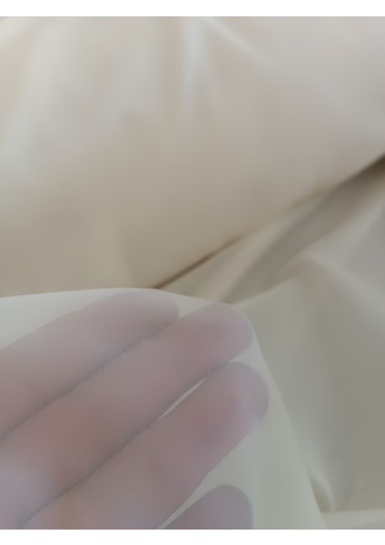 Dökümlü Düz Ipek Tül Perde - Koyu Krem - Pileli Dikim 1x2,5 Pile - İPK584 fiyatları