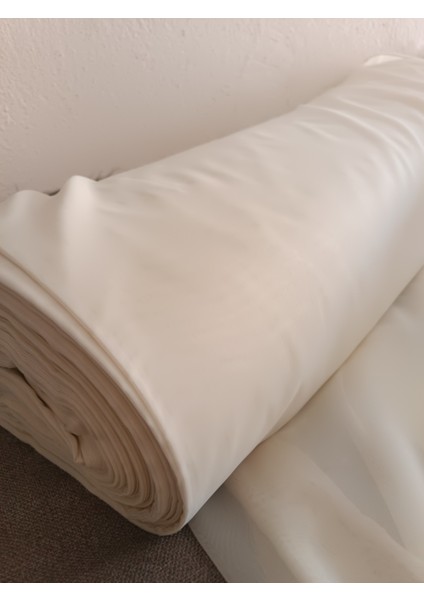 Dökümlü Düz Ipek Tül Perde - Koyu Krem - Pileli Dikim 1x2,5 Pile - İPK584 indirimleri