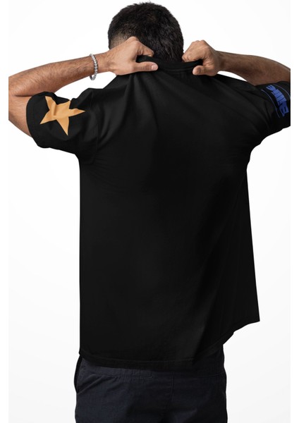 Unisex Be Billie Star Kol Baskılı Tişört, Oversize Billie Eilish Temalı Bisiklet Yaka T-Shirt fiyatları