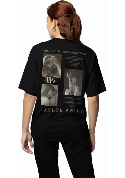 Unisex Ttpd Albüm Şarklıları Yazılı Sırt Baskılı T-Shirt, Taylor Swift Baskılı Tişört modelleri