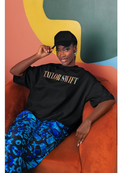 Unisex Cause I'm Miserable! Sırt Baskılı Tişört, Oversize Taylor Swift Temalı Bisiklet Yaka T-Shirt fiyatları