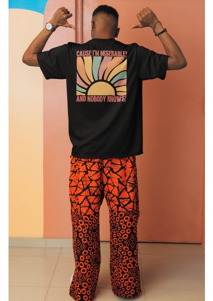 Unisex Cause I'm Miserable! Sırt Baskılı Tişört, Oversize Taylor Swift Temalı Bisiklet Yaka T-Shirt modelleri