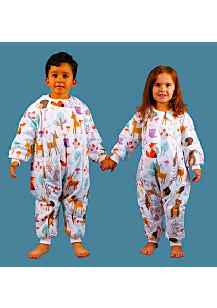 2,5 Tog Kız ve Erkek Çocuk Bebek Kalın Dolgulu Sevimli Hayvanlar Uyku Tulumu