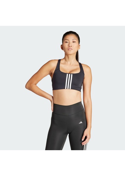 Performance IQ3369 Powerimpact Training Medium-Support 3-Stripes Bra