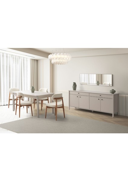 Folt Beige Yemek Odası Takımı