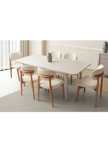 Folt Beige Yemek Odası Takımı indirimleri