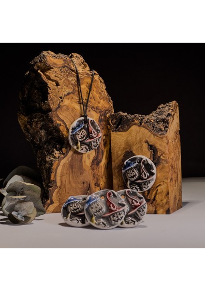 Gece Balkabağı Seramik Kolye – Stres ve Denge Kolyesi indirimleri