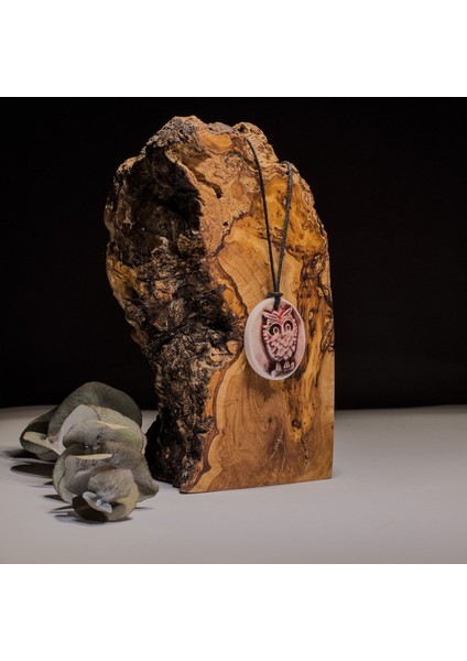 Gece Gözcüsü Baykuş Seramik Kolye – Stres ve Denge Kolyesi fiyatları