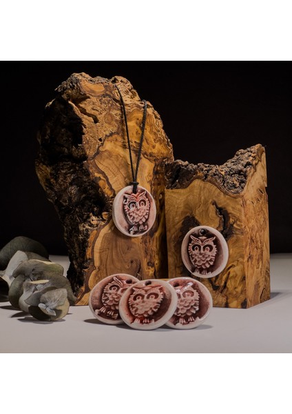 Gece Gözcüsü Baykuş Seramik Kolye – Stres ve Denge Kolyesi indirimleri