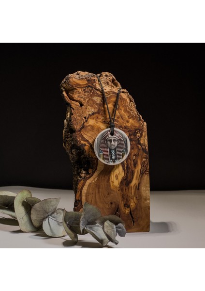 Firavun Yüzü Seramik Kolye – Stres ve Denge Kolyesi