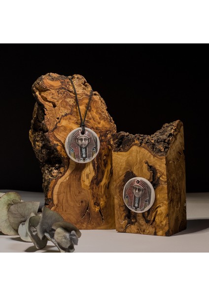 Firavun Yüzü Seramik Kolye – Stres ve Denge Kolyesi fırsatları