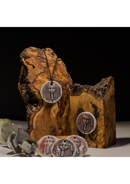 Firavun Yüzü Seramik Kolye – Stres ve Denge Kolyesi indirimleri