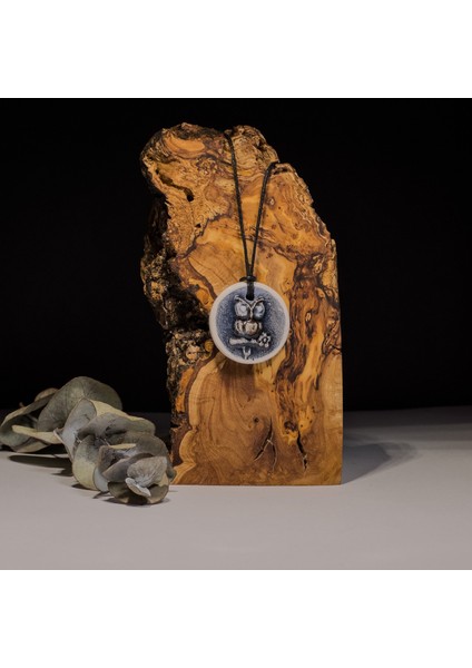 Gece Bekçisi Seramik Kolye – Stres ve Denge Kolyesi