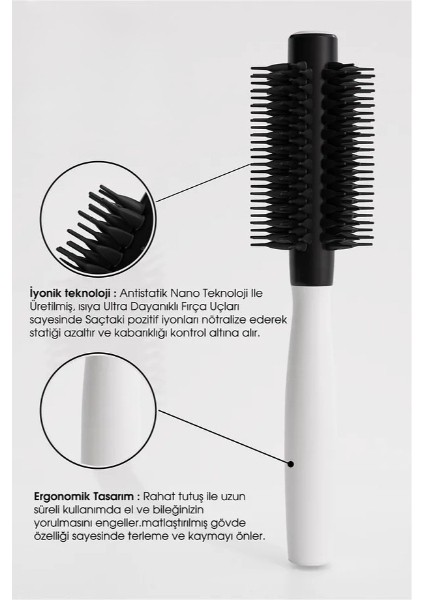 Isıya Dayanıklı Fön Saç Fırçası