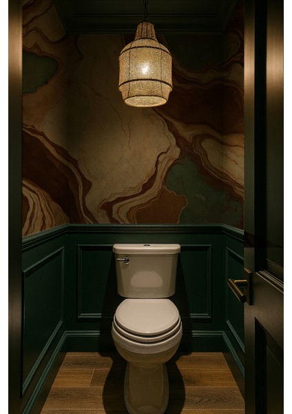 Kahverengi Yeşil Katmanlı Doğal Taş Desenli Duvar Kağıdı | Kendinden Yapışkanlı fiyatları