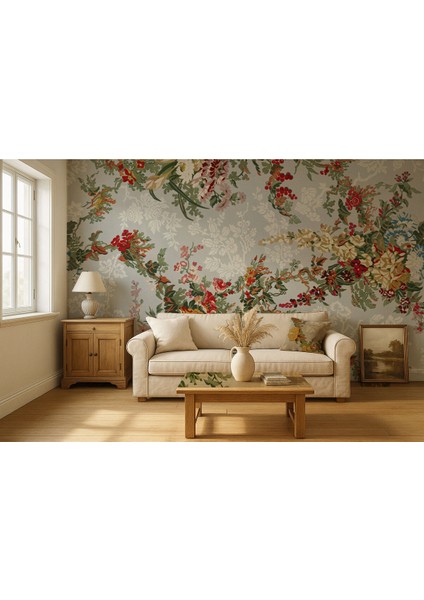 Klasik Çiçekli Damask Kendinden Yapışkanlı Duvar Kağıdı ARK-FL02 modelleri