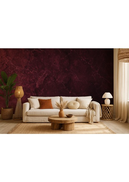 Bordo Taş Dokulu Kendinden Yapışkanlı Duvar Kağıdı ARK-ST08 modelleri