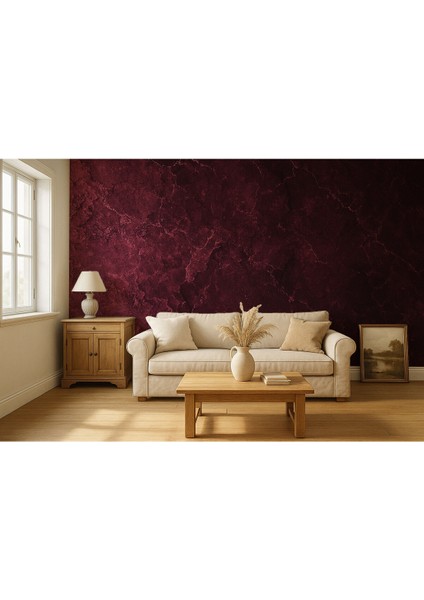 Bordo Taş Dokulu Kendinden Yapışkanlı Duvar Kağıdı ARK-ST08 fırsatları