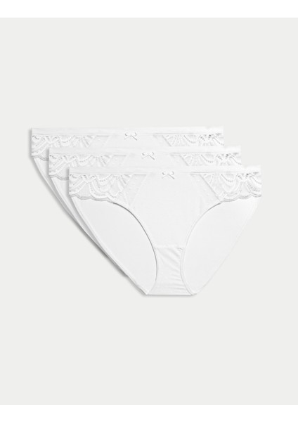 3'lü Amelia Dantelli Bikini Külot Seti fırsatları