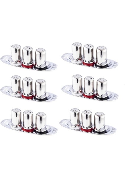 Büyük Boy Gondol Tuzluk Takımı Paslanmaz Çelik 6 Adet