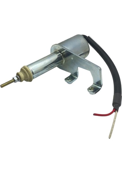 12V STOP SELENOİDİ YAN AYAKLI (SAĞ AYAK) (MAFSALLI-M6 CIVATA AKSA JENERATÖR CUMMINS MOTOR
